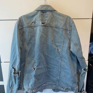 Distressed Light Wash Jean Jacket